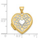 14K Yellow Gold 18mm Heart Rhodium Heart of Gold Locket 24x19mm - (A99-790) 14K Yellow Gold 18mm Heart Rhodium Heart of Gold Locket 24x19mm - (A99-790)