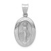 14K White Gold Polished and Satin Miraculous Medal Pendant 13mm width - (B11-106) 14K White Gold Polished and Satin Miraculous Medal Pendant 13mm width - (B11-106)