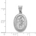 14K White Gold Polished and Satin Saint Christopher Medal Pendant 14mm width - (B11-446)