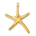 14K Yellow Gold 2-D Polished Starfish Charm Pendant - (B14-537)