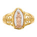 14k Two Tone Gold Lady of Guadalupe Ring - Size: 7 - (B32-102)