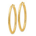 Leslie's 14K Yellow Gold ForeverLite Polished and Textured Oval Hoop Earrings - (B37-192)