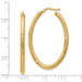 Leslie's 14K Yellow Gold ForeverLite Polished and Textured Oval Hoop Earrings - (B37-192)