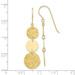 14K Yellow Gold 3-Tier Circle Drop Dangle Earrings - (B40-937)