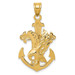 14K Yellow Gold Mariners Cross w/Eagle Pendant - (A82-858)