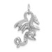 14K White Gold Solid Polished 3-Dimensional Dragon Charm - (A83-208) 14K White Gold Solid Polished 3-Dimensional Dragon Charm - (A83-208)