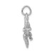 14K White Gold Solid Polished 3-Dimensional Dragon Charm - (A83-208) 14K White Gold Solid Polished 3-Dimensional Dragon Charm - (A83-208)