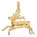 14K Yellow Gold Deer Running Pendant - (A83-263) 14K Yellow Gold Deer Running Pendant - (A83-263)
