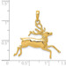 14K Yellow Gold Deer Running Pendant - (A83-263) 14K Yellow Gold Deer Running Pendant - (A83-263)