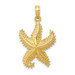 14K Yellow Gold Polished Open-Backed Starfish Pendant - (A83-490) 14K Yellow Gold Polished Open-Backed Starfish Pendant - (A83-490)