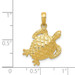 14K Yellow Gold Solid Polished Open-Backed Turtle Pendant - (A83-528) 14K Yellow Gold Solid Polished Open-Backed Turtle Pendant - (A83-528)