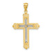 14K Two-tone Gold Cross Pendant 39mm length - (A83-602) 14K Two-tone Gold Cross Pendant 39mm length - (A83-602)