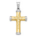 14K Two-tone Gold & Rhodium Reversible Cross - (A85-130)