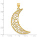 14K Yellow Gold Filigree Moon Pendant - (A85-392) 14K Yellow Gold Filigree Moon Pendant - (A85-392)