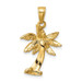 14K Yellow Gold Palm Tree Pendant - (A85-494)