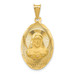 14K Yellow Gold Polished & Diamond-cut Sagrado Corazon Oval Pendant - (A85-627) 14K Yellow Gold Polished & Diamond-cut Sagrado Corazon Oval Pendant - (A85-627)