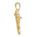 14K Yellow Gold Polished Deer Head Charm - (A85-669)