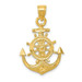 14k Yellow Gold Satin Diamond-cut Anchor Pendant - (A86-211) 14k Yellow Gold Satin Diamond-cut Anchor Pendant - (A86-211)