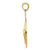 14k Yellow Gold Diamond-cut Polished & Satin Compass Pendant - (A86-306) 14k Yellow Gold Diamond-cut Polished & Satin Compass Pendant - (A86-306)