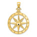 14k Yellow Gold Diamond-cut Polished & Satin Compass Pendant - (A86-306) 14k Yellow Gold Diamond-cut Polished & Satin Compass Pendant - (A86-306)
