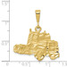 10K Yellow Gold Solid Diamond-cut Semi Truck Charm - (A86-648) 10K Yellow Gold Solid Diamond-cut Semi Truck Charm - (A86-648)