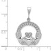 14K White Gold Claddagh Pendant - (A87-261) 14K White Gold Claddagh Pendant - (A87-261)