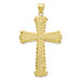 10K Yellow Gold Diamond-cut Cross Pendant - (A88-312) 10K Yellow Gold Diamond-cut Cross Pendant - (A88-312)