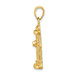 14K Yellow Gold 3-D Fire Hydrant Charm Pendant - (A89-891)