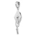 14K White Gold 3-D Graduation Cap With Moveable Tassle Charm Pendant - (A90-231) 14K White Gold 3-D Graduation Cap With Moveable Tassle Charm Pendant - (A90-231)