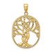14K Yellow Gold Tree Of Life Celtic Knot In Oval Frame - (A92-402) 14K Yellow Gold Tree Of Life Celtic Knot In Oval Frame - (A92-402)