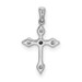 14K White Gold Diamond Cross Pendant 1/12-Carat - (A97-315)