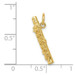 14K Yellow Gold 3-D Polished Flute Charm Pendant - (A98-650)