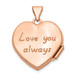 14K Rose Gold 18mm Scrolled Love You always Heart Locket - (A99-230) 14K Rose Gold 18mm Scrolled Love You always Heart Locket - (A99-230)