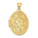 14K Yellow Gold Scrolled Floral Locket 30x21mm - (A99-368)