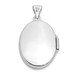 14K White Gold Domed Oval Locket 29x21mm - (A99-647)
