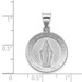 14K White Gold Polished and Satin Miraculous Medal Pendant 18mm width - (B11-136) 14K White Gold Polished and Satin Miraculous Medal Pendant 18mm width - (B11-136)