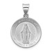 14K White Gold Polished and Satin Miraculous Medal Pendant 18mm width - (B11-136) 14K White Gold Polished and Satin Miraculous Medal Pendant 18mm width - (B11-136)