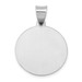 14K White Gold Polished and Satin St. Joseph Medal Pendant 19mm width - (B11-147)