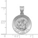 14K White Gold Polished and Satin St. Joseph Medal Pendant 19mm width - (B11-147)