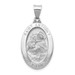 14K White Gold Polished and Satin St. Anthony Medal Pendant 15mm width - (B11-169) 14K White Gold Polished and Satin St. Anthony Medal Pendant 15mm width - (B11-169)