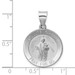 14K White Gold Polished and Satin St. Jude Thaddeus Medal Pendant 19mm width - (B11-358) 14K White Gold Polished and Satin St. Jude Thaddeus Medal Pendant 19mm width - (B11-358)