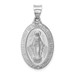 14K White Gold Polished and Satin Miraculous Medal Pendant 15mm width - (B11-368) 14K White Gold Polished and Satin Miraculous Medal Pendant 15mm width - (B11-368)