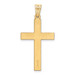 14K Yellow Gold Polished Cross Pendant 35mm length - (B11-429)