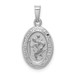 14K White Gold Saint Christopher Medal Charm 11mm width - (B11-612) 14K White Gold Saint Christopher Medal Charm 11mm width - (B11-612)
