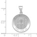 14K White Gold Satin and Polished Hollow Pope Francis Medal - (B11-671) 14K White Gold Satin and Polished Hollow Pope Francis Medal - (B11-671)