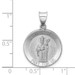 14K White Gold Polished and Satin St. Patrick Medal Pendant 19mm width - (B11-707)