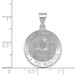 14K White Gold Satin and Polished Hollow Pope Francisco Medal - (B11-709) 14K White Gold Satin and Polished Hollow Pope Francisco Medal - (B11-709)