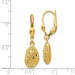 14K Yellow Gold Textured Satin Puff Diamond-cut Dangle Leverback Earrings - (B42-233) 14K Yellow Gold Textured Satin Puff Diamond-cut Dangle Leverback Earrings - (B42-233)