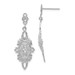 14K White Gold Diamond-cut Filigree Dangle Earrings - (B42-642) 14K White Gold Diamond-cut Filigree Dangle Earrings - (B42-642)