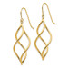 14K Yellow Gold Swirl Dangle Earrings - (B42-702) 14K Yellow Gold Swirl Dangle Earrings - (B42-702)
